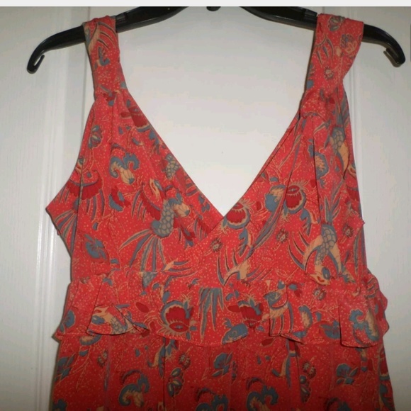 8 French Connection Silk Phoenix Pink Maxi Dress - Picture 5 of 7